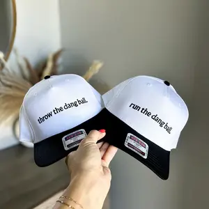 Run the Dang Ball Hat, Throw the Dang Ball Hat, Football Embroidered Hat, Embroidery Tailgates Caps for Football Games, Football Hats for women, Game Day ball cap