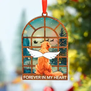 Golden Retriever Christmas Ornament, for  Dog Mom, Dad, Golden Retriever Memorial Ornaments Gift for Loss of Dog