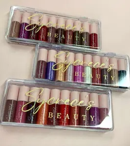 MINI LIP GLOSS COLLECTION: ALL HAIL THE QUEEN (SET OF 10) Lipstick Matte Moisture Makeup Sensitive Smooth Scent Lightweight Moisturize