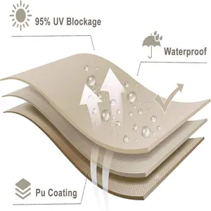 Waterproof Triangle Sun Shade Sail with 95% UV Blockage & PU Coating for Outdoor Patio Garden Backyard Lightweight Adjustable Canopy