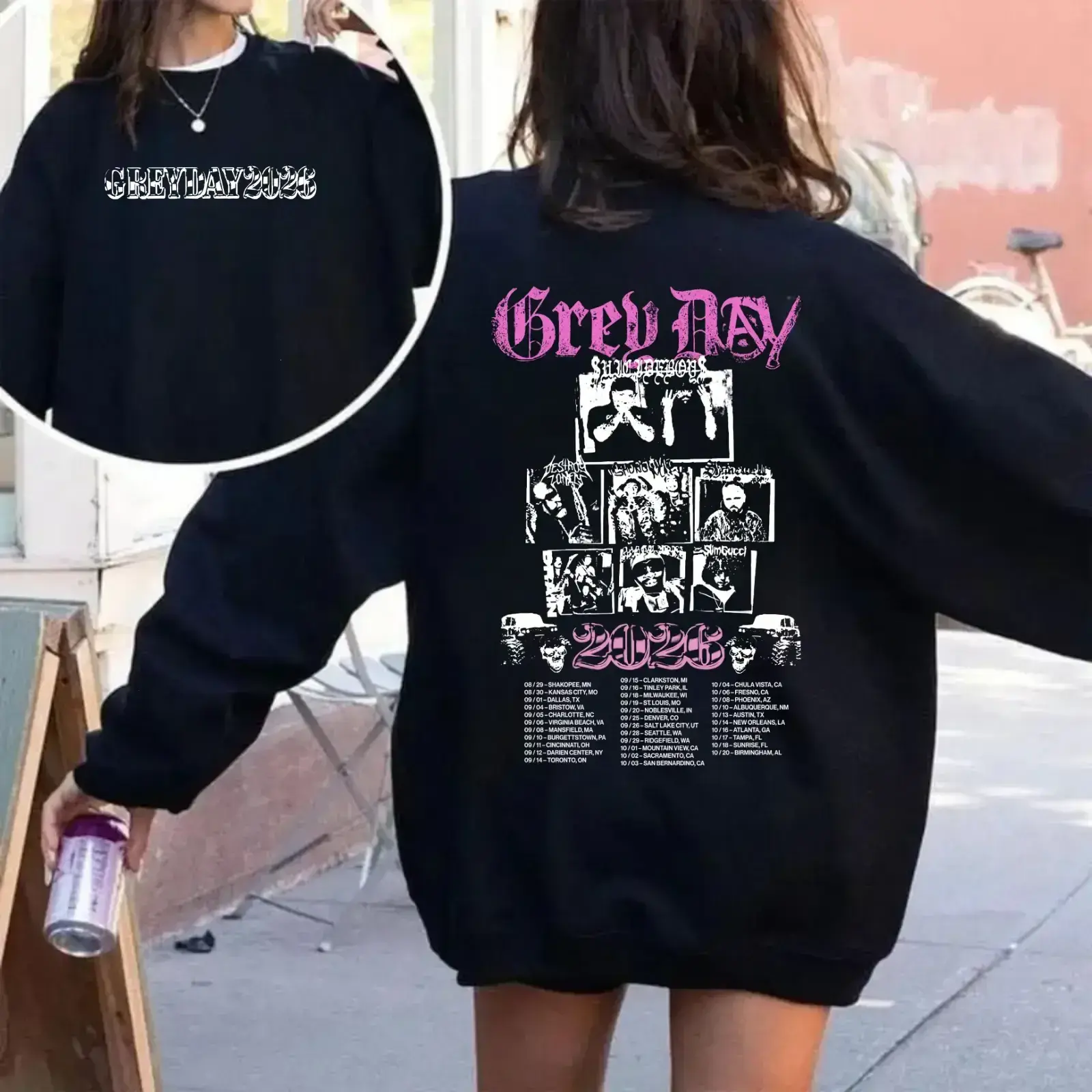 [FREE SHIP] Grey Day 2026 $UlClDEBOYS Tour Pink Design Hoodie, Rap Music Shirt, Pink G59 Merch, $UlClDEBOYS G59 Merchandise - Unisex Rapper Clothing