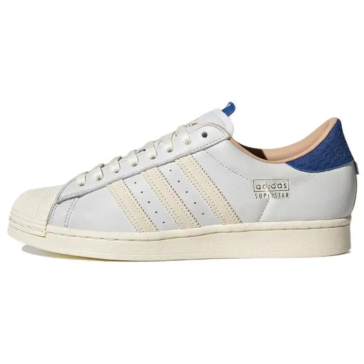 Adidas Originals Superstar White Cream Blue' Low Top Skate Shoes Unisex HQ6458