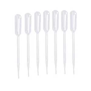 0.5ml Clear Plastic Fine Tip Dosing Disposable Dropper for Liquid Transfer Pipette 100 Pcs
