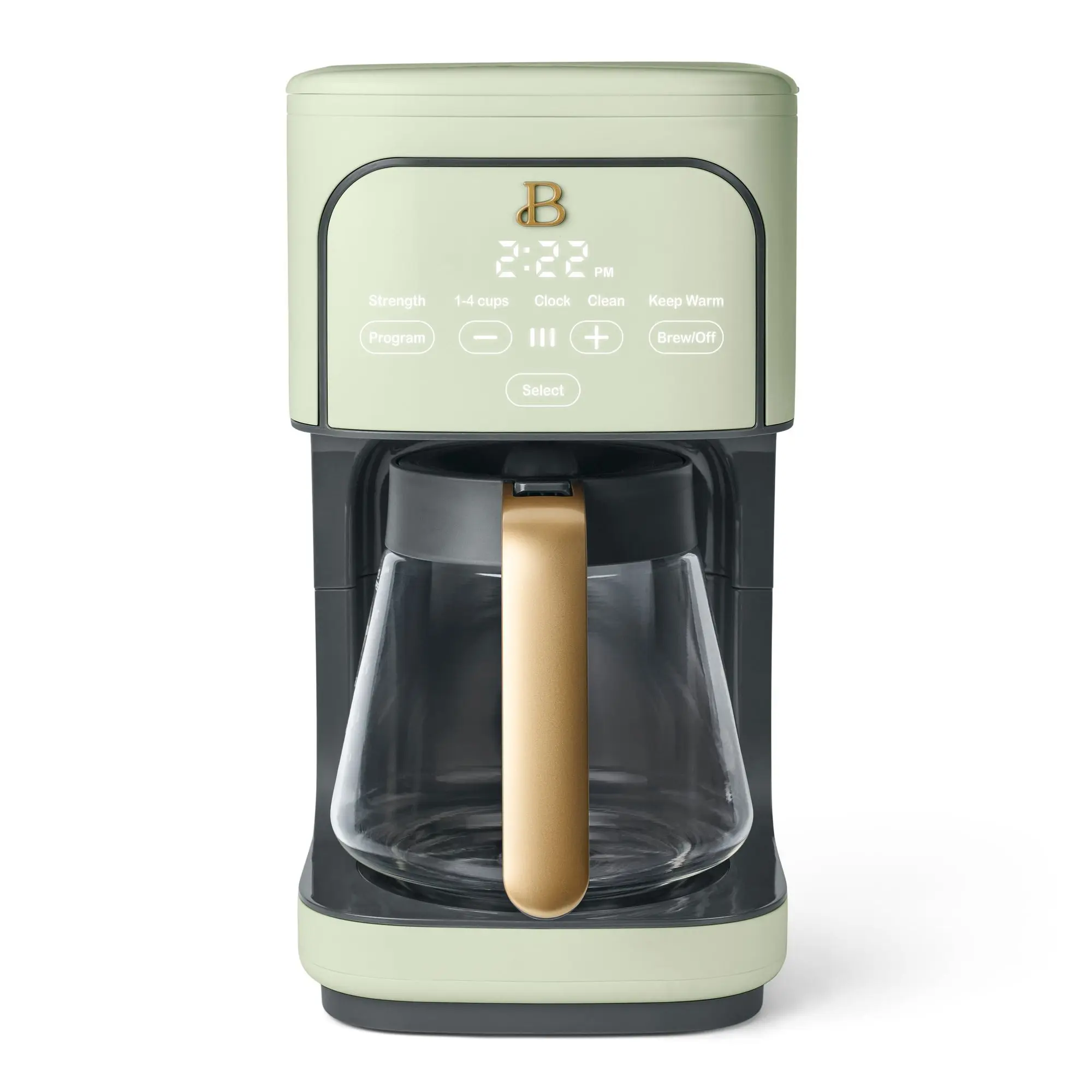 Beautiful 12 Cup Programmable Coffee Maker, White Icing by Drew Barrymore