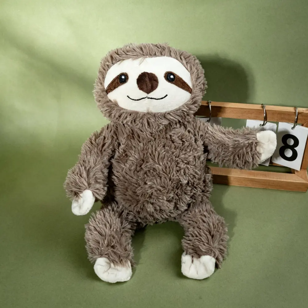 9.84in Cute Sloth Plush Toy, Soft Fluffy Sloth Stuffed Animal, Comfort Companion Doll, Stress Relief Plush Gift for Kids & Adults