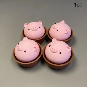 Cartoon Creative Potted Pig Stress Relief Button Clicker, Cute Toy Decoration Craft, Perfect Gift, Fun and Relaxing Ornament