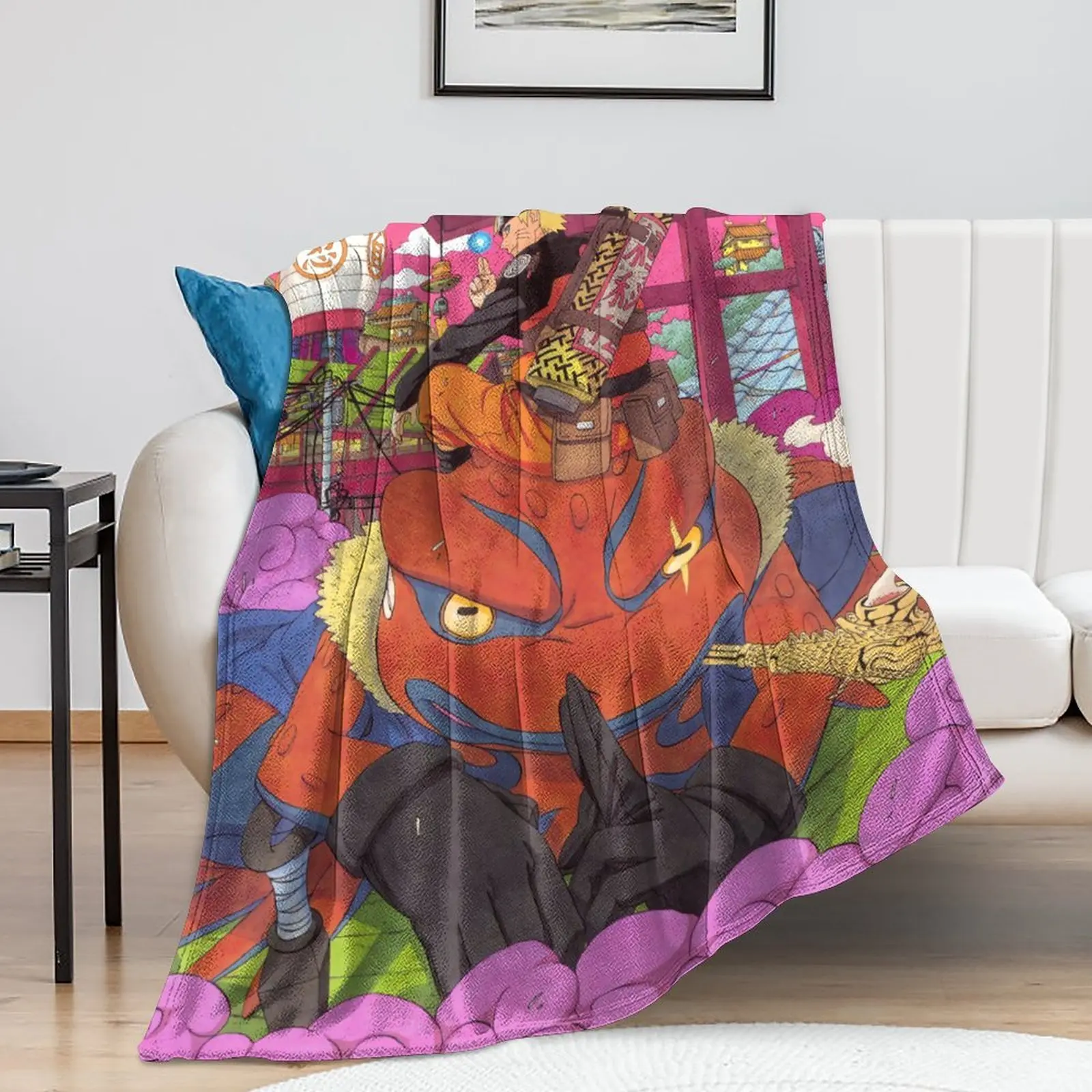 NARUTO Throw Blanket Warm Flannel Bedding Birthday Travel Gift Lightweight Blankets for Bed Throws Deco.