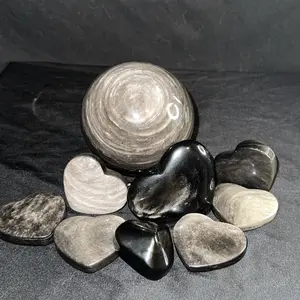 Silver Obsidian Sphere