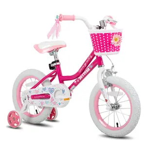 JOYSTAR 12-18 Inch Angel Girls Bike Toddlers Kids Age 3-9 Years Old Kids Bike with Training Wheels & Basket boy girl