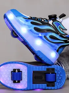 USB Rechargeable LED Light Up Sneakers, Fashionable Luminous Shoes for Boys & Girls, Casual Sports Shoes for Daily Wear, Sneakers Trainer Shoes