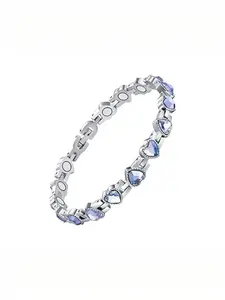 Magnetic Bracelet for Women, featuring neodymium magnets and sparkling crystals, a perfect Valentine's Day jewelry gift, Stackable Bracelet