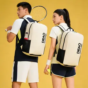 Durable Sports Travel Bag Large Capacity Tennis Racket Backpack with Ventilated Shoe Compartment, Fits 2 Racquets and Perfect for Gym & Short Trips, Ideal Valentines Gift for Him and Her