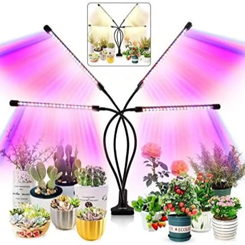 USB 80 Leds Indoor Plant Grow Light for Summer, 1 Count Dimmable Grow Light with Timing Setting for Indoor & Kitchen Plant, Full Spectrum LED Light, G