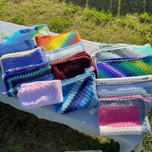 Andrea’s Crochet Lap Blankets in Multiple Color Variants