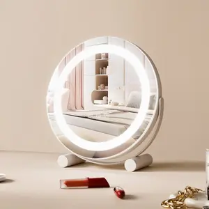 VEVOR 20 Vanity Mirror With Lights, LED Makeup Mirror 3 Color Lighting Modes, with 5X Magnification Mirror, Smart Touch Control, 360Rotation, Round Lighted Makeup Mirror for Bedroom Tabletop (White)VEVOR Super Brand Day
