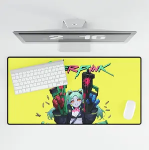 Rebecca Guns Cyberpunk Edgerunners Deskmat, Rebecca Cyberpunk Ruin Future MousePad, Gaming Mouse Pad Gift for Fan