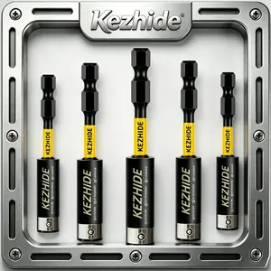 Kezhide 5PCS 3Inches Impact Magnetic Screwdriver Bit Holders S2 Alloy Steel Hex Shank Extension Socket Drill Bit Holder for Industrial Tools High Quality Hardware