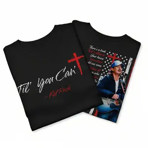 Til You Can't Cross T-Shirt 2026, Rock Motivation Quote Tee, Rebel Country Rock Style, Vintage Music Fan Shirt, Streetwear for Men & Women