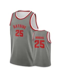 MORRIS25# Gray Basketball Jersey Men's Loose-Fit Breathable Comfort Sportswear Activewear Clothing Ideal for Outdoor Activities and Competitions Casual Wear for All Seasons