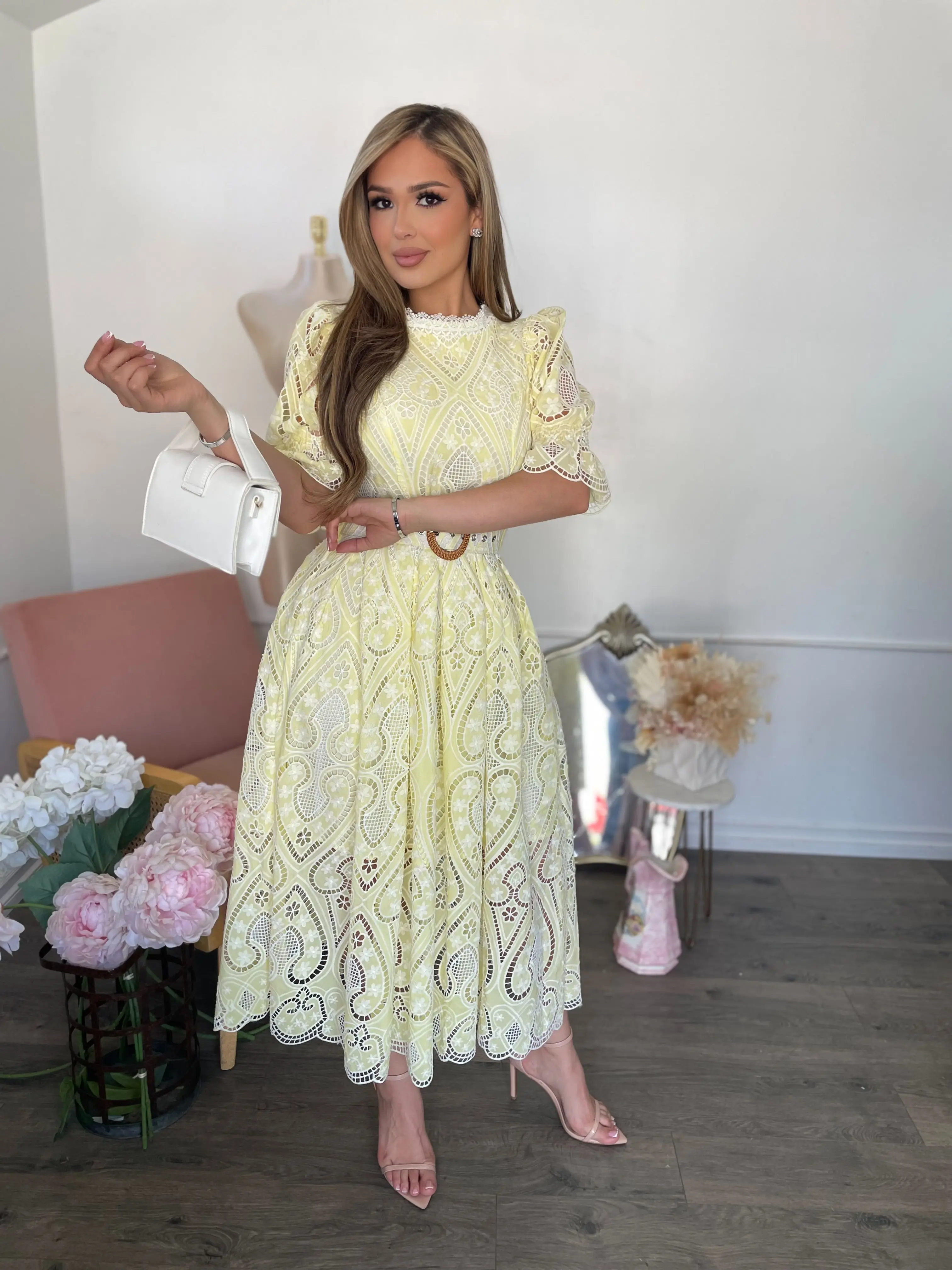 LILIAN LACE GARDEN DRESS