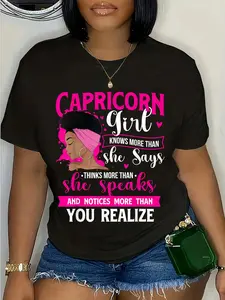 100% Cotton Capricorn Girl - Astrology Zodiac Sign Birthday Horoscope T-Shirt