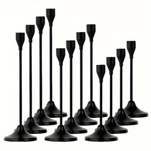 Candle Holder Set of 12, Perfect Christmas & Halloween Decorations, Ideal for Weddings & Anniversaries, Home & Hotel Use, Candle Stand