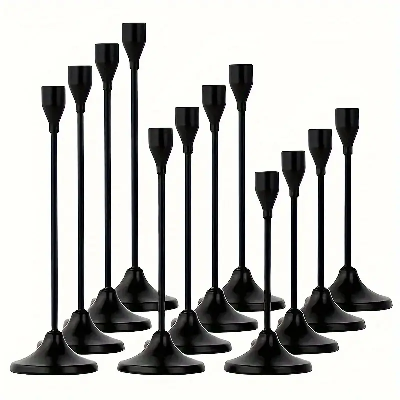Candle Holder Set of 12, Perfect Christmas & Halloween Decorations, Ideal for Weddings & Anniversaries, Home & Hotel Use, Home Accessories, Candle Stand, Candlestick Holders