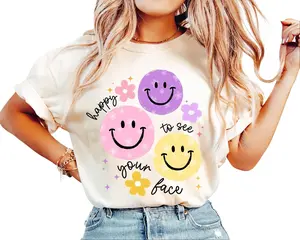 Comfort Colors Teacher Shirt, Happy To See Your Face Shirt, Teacher Appreciation Gift, Back to School Gift, Teacher Shirt, New Teacher Gifts - ArmandoVarelaa