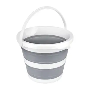 Foldable Bucket, Collapsible Foot Bath, Lightweight & Portable Mop Bucket, Multipurpose Space Saving Bucket for Home Cleaning & Camping, Basin Container, Bathroom Accessory