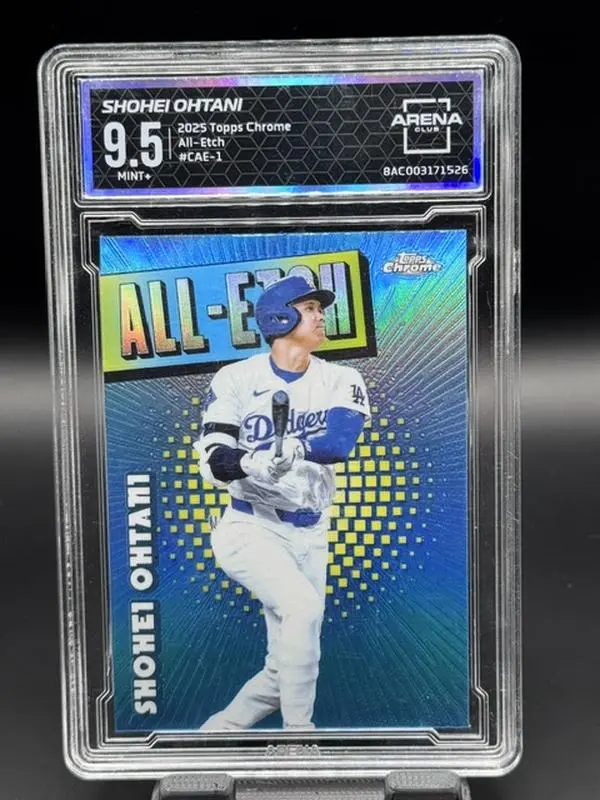 2025 Topps Chrome MLB Baseball Card Shohei Ohtani All Etch #CAE-1 Graded Mint 9.5