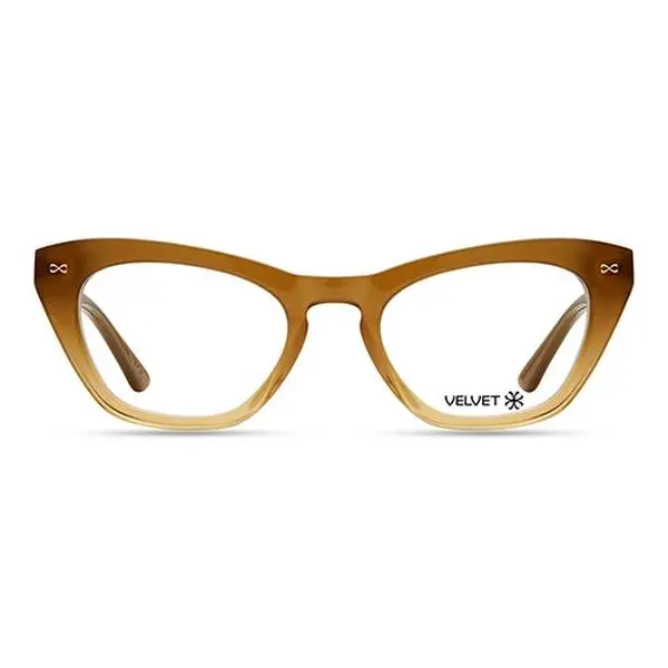 Velvet Eyewear Stevie Gradient Brown Frame for Women Eco-Friendly Bio-Based Material Medium Fit 52-15-138