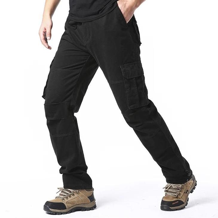 Men's Tactical Cargo Pants, 6 Pockets, Cotton Casual Trousers, Outdoor Work Pants, Plus Size Men's Clothing, Camouflage Hiking Pants
