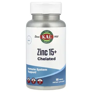 KAL Zinc 15+ Chelated, 100 Tablets