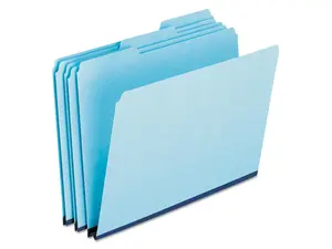 Pendaflex Pressboard Expanding File Folders 1/3 Cut Top Tab Letter Blue 25/Box 9200T13