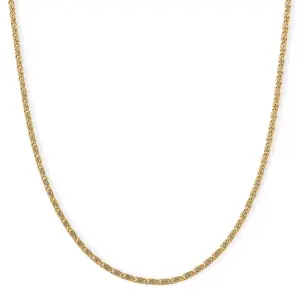 Byzantine Chain Necklace in ION Plated Yellow Gold Stainless Steel 24-26 Inches