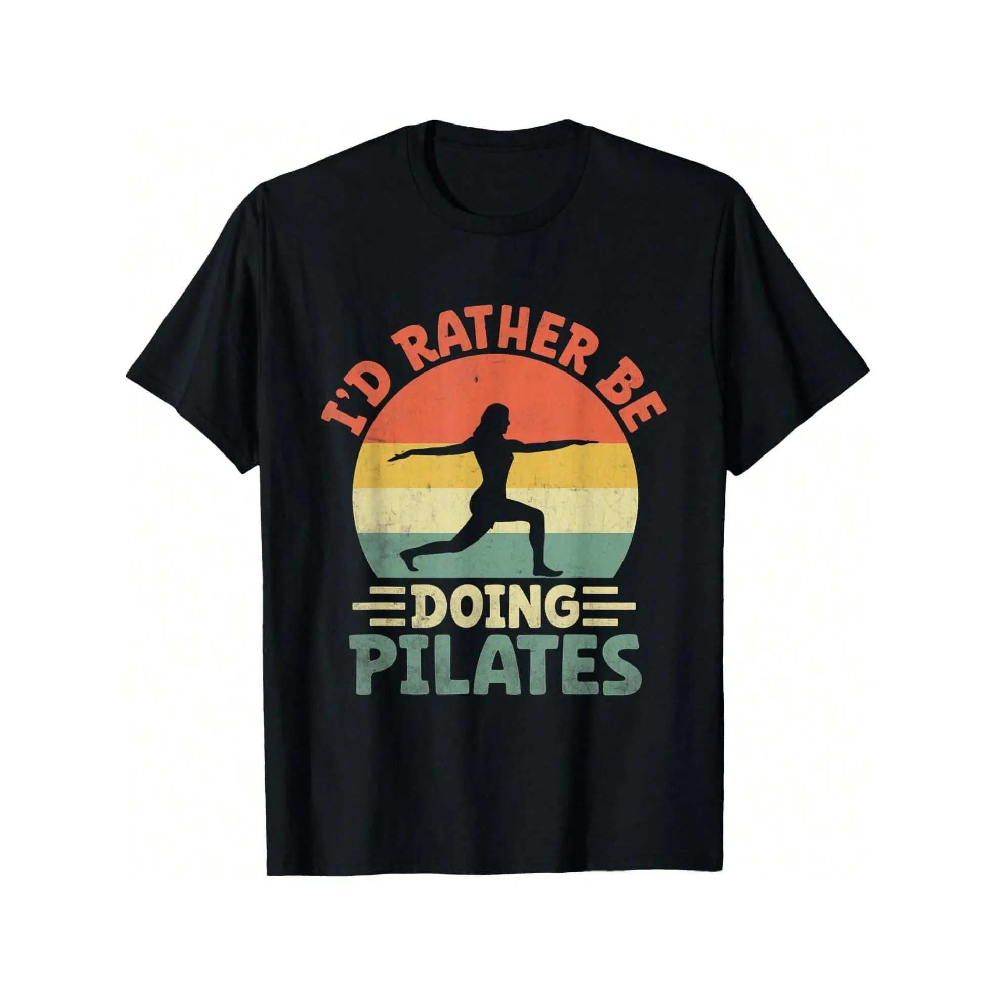 100% Cotton  I'd Rather Be Doing Pilates Workout Exercise T-Shirt