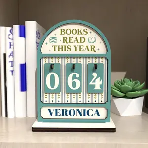 Personalized Books Read Tracker Wood Sign Custom Reading Log Decor