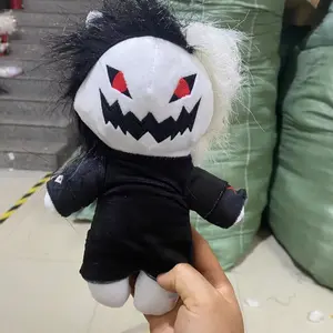 Creepy Black‑White Hair Demon Plushie, Sound‑Free Scary Gift for Horror Fans Figurine