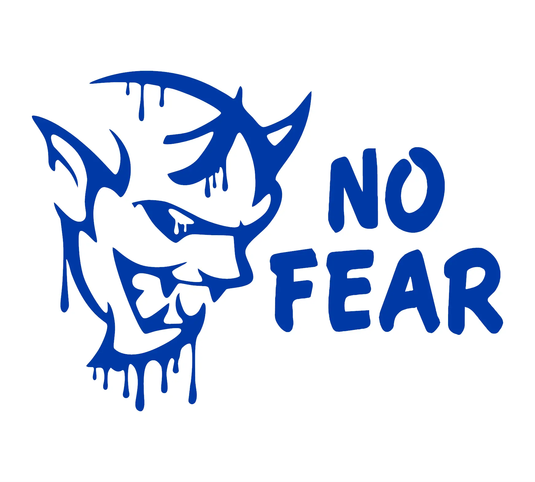 Dripping Demon No Fear Decal – High-Quality Vinyl Custom Sticker   Gift Decor Decorative