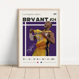 Kobe Bryant Poster No Frame, Basketball Poster, Sports Poster, Gift For Him