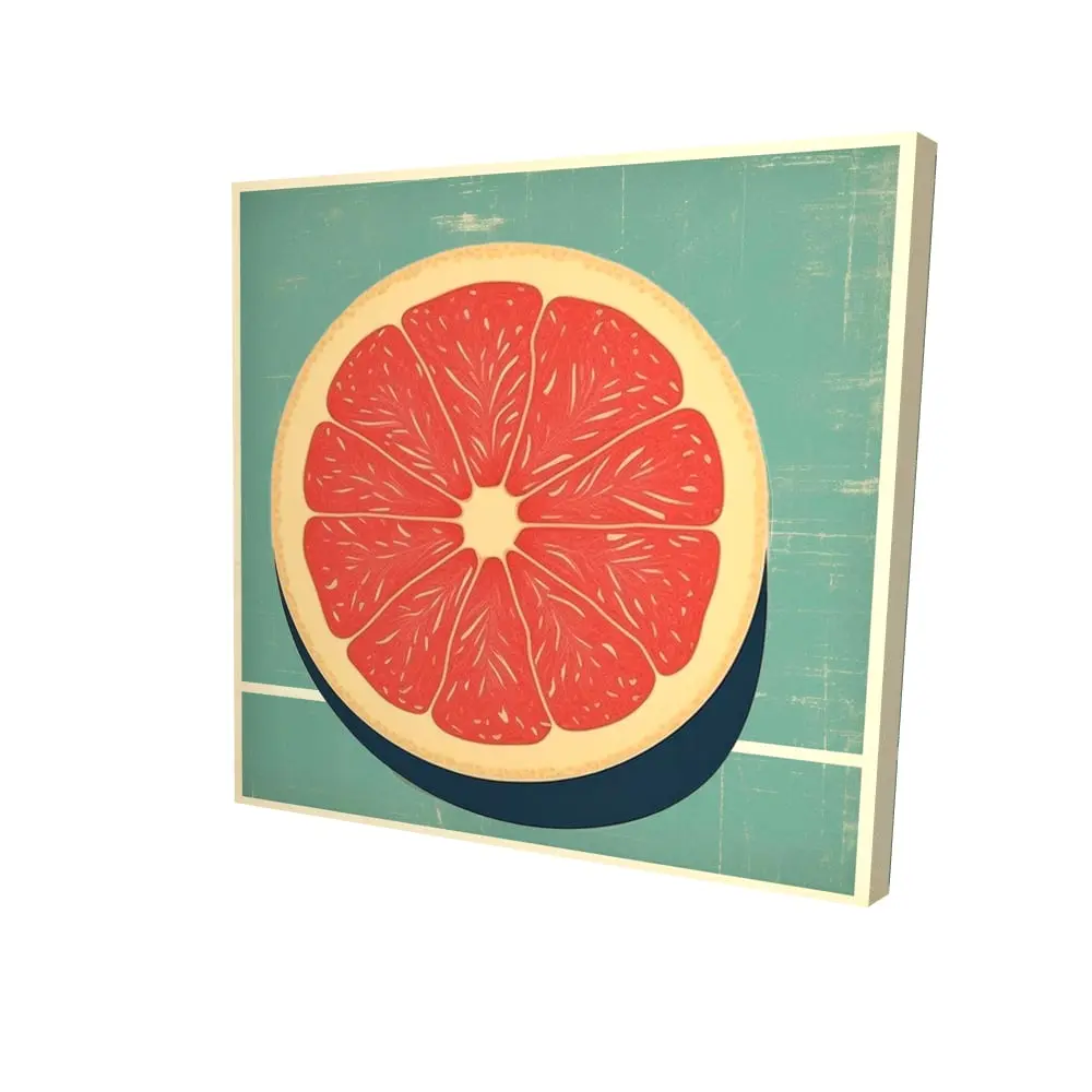 Begin Home Decor 2080-2424-GA133 24 x 24 in. Abstract Yellow Grapefruit Canvas - Minimalist Home Decor