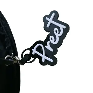 NFC Kids Name Keychain - Black and White Design with "your child name" Text and Heart Shape, personalized Keychain