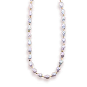 Saylor Pearl Necklace in Gold