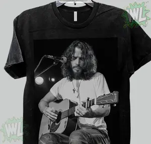 Chris Cornell T-Shirt  90s Classic Band Merch  Vintage Rock Concert Tee  Retro Music Shirt  Unisex Outfit for Guitarists and Music Fans