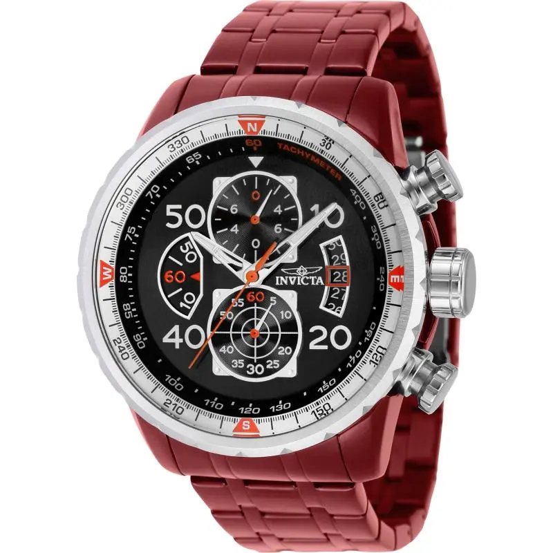 Invicta Men's 40699 Aviator Quartz Multifunction Black Dial Watch