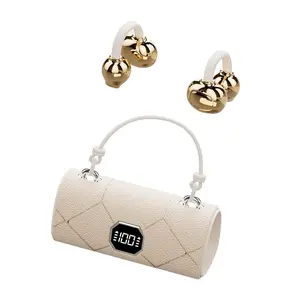 New Open-Ear Earbuds, Wireless 6.0, Bass Stereo, Sound Effects Super, Hi-Fi Microphone Stereo Earphones, 300mAh Charging Case, Lightweight Comfort, Stable Fit, Open Earphones Compatible with iPhone and Android, Gaming, Business and Sports Earphones