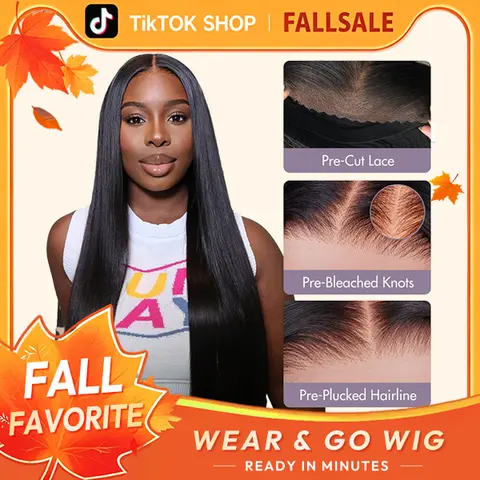 WIGFEVER Thick Blonde Highlight Lace Front Wig - Glueless Wear-And-Go Human Hair Lace Closure Wig with Adjustable Strap for Custom Fit