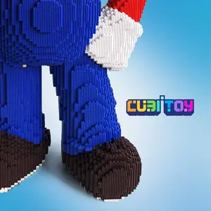 CubiBRICK Animation Series Raising Hand M (28,138 PCS) 3D Micro Building Block Model