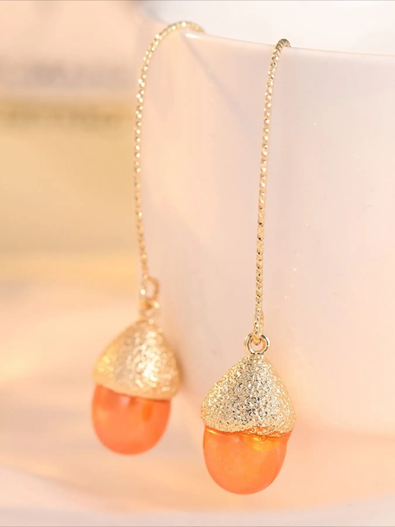 Ladies' Forest Retro Acorn Shaped Hanging Earrings for Daily Vacation Accessories