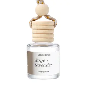 Hanging Car Air Freshener,8ml Car Hanging Diffuser,Empty Glass Perfume Bottles Oil Diffuser Perfume Aromatherapy Pendant Bottle,Air Freshener Diffuser Bottle Pendant